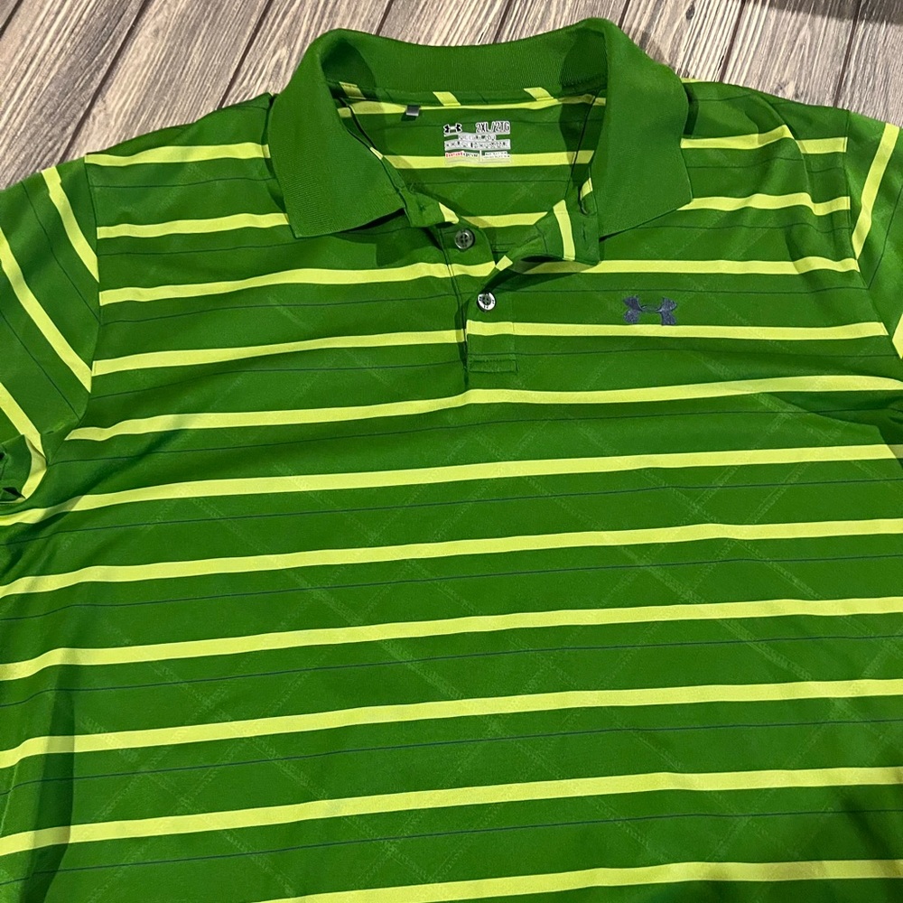 Mens Under Armour Polo, green size 2xl
